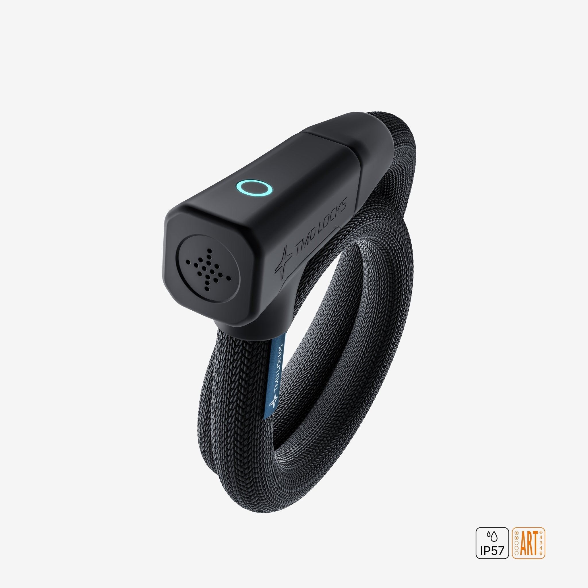 TMD Smart Chain Lock - a keyless smart chain lock with integrated alarm and ART-2 certification, size 110cm in Black.