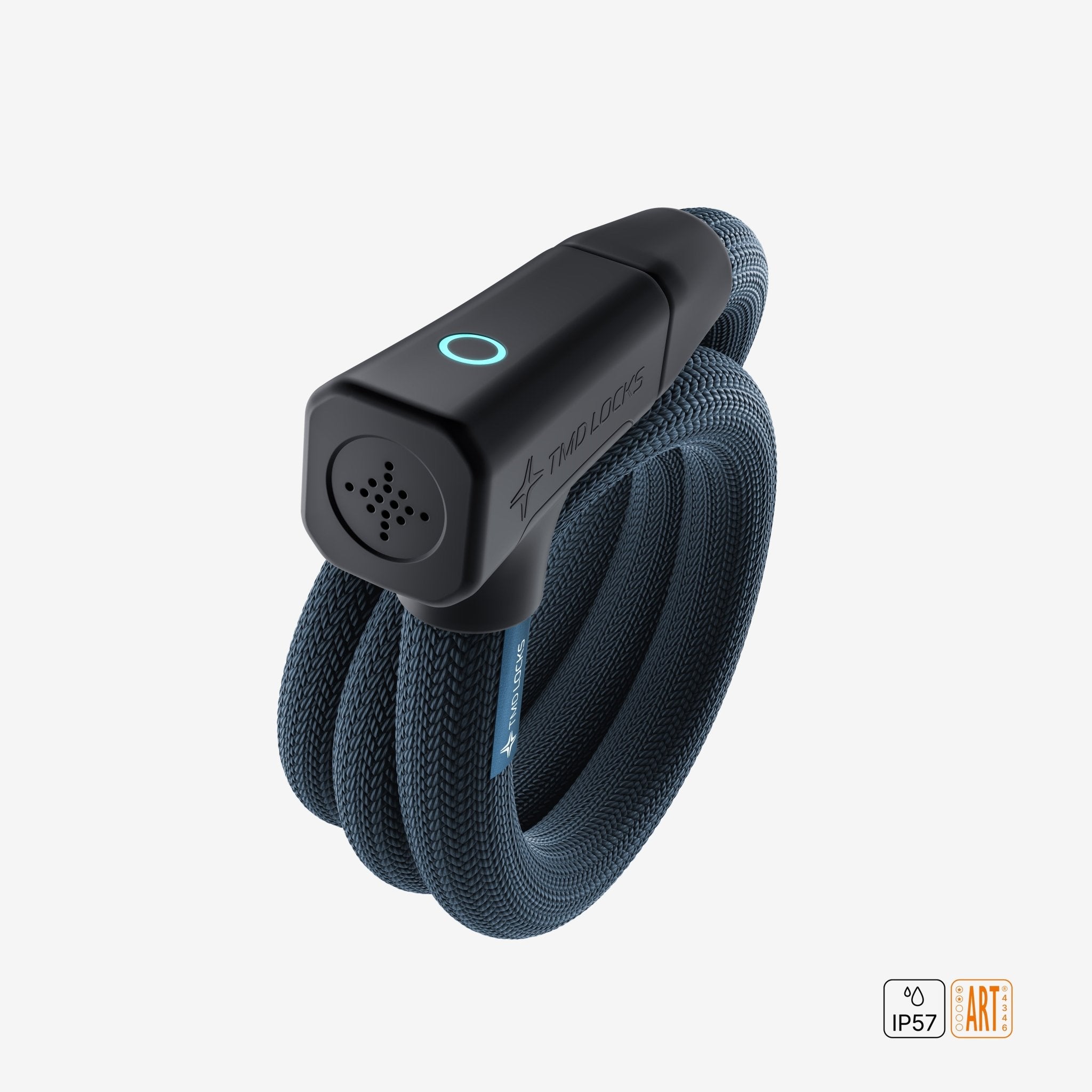 TMD Smart Chain Lock - a keyless smart chain lock with integrated alarm and ART-2 certification, size 160cm in Navy.