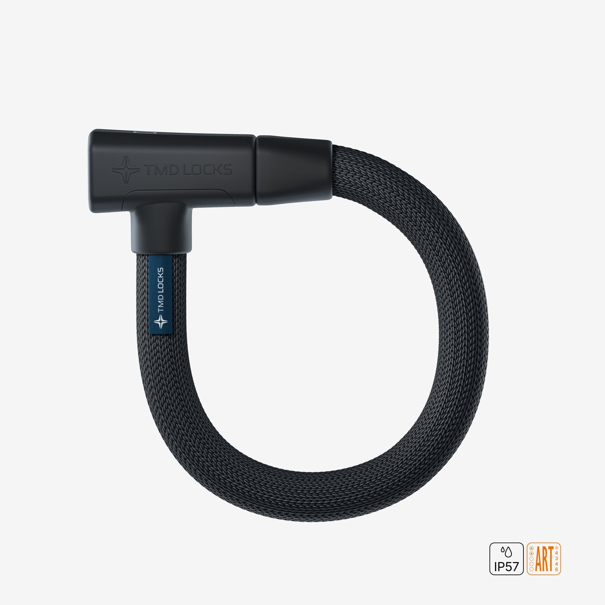 TMD Smart Chain Lock - side view showing the 70cm length in the color Black. ART-2-Certified