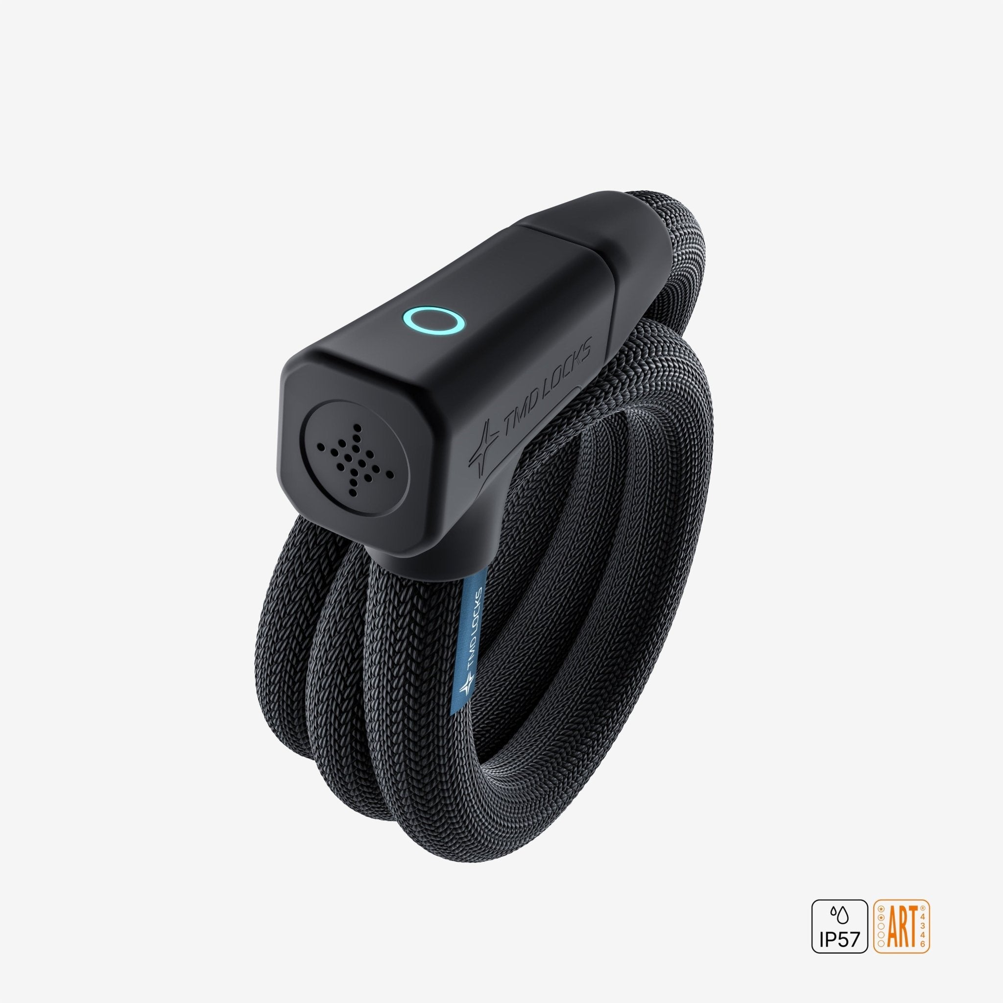 TMD Smart Chain Lock - a keyless smart chain lock with integrated alarm and ART-2 certification, size 160cm in Black.